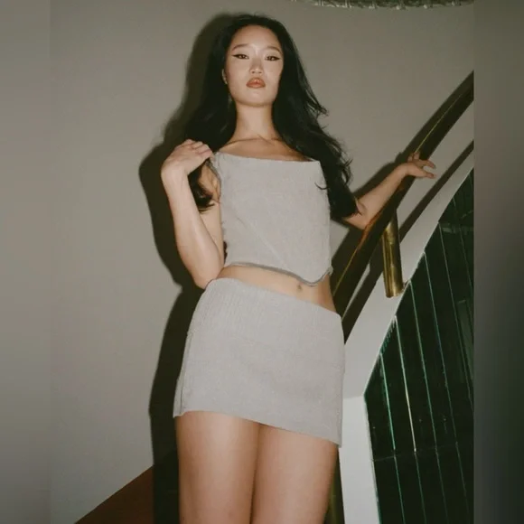 With Jéan June Corset Top Grey Size S NWT - Picture 10 of 15